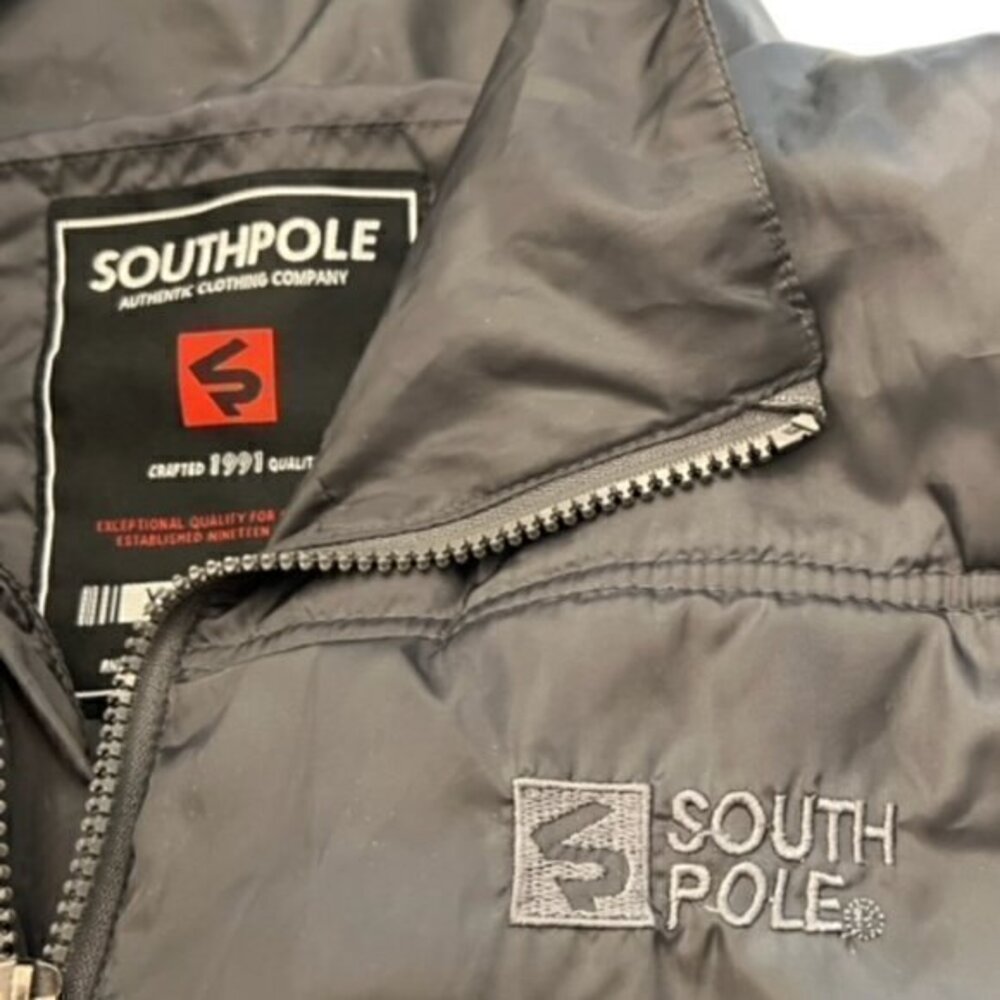 SALE!! 2 for $15 South Pole Black Puffer Vest Down Filled X-Pedition Zip XXL